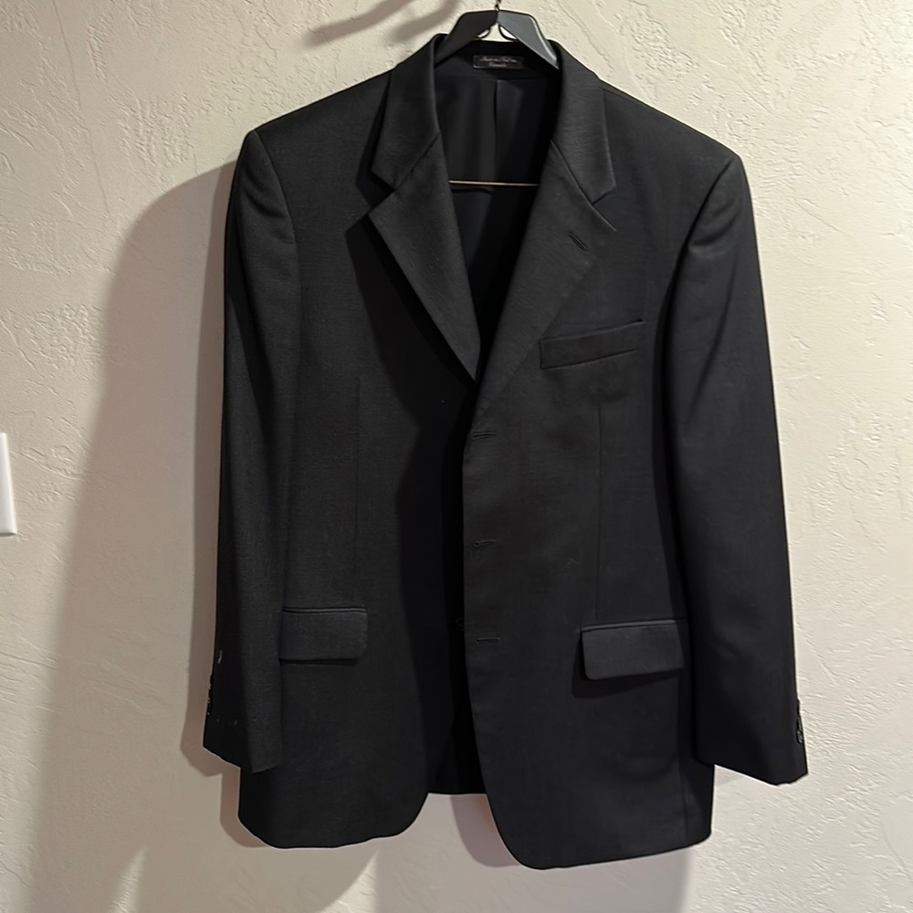 Men’s wool suit jacket black